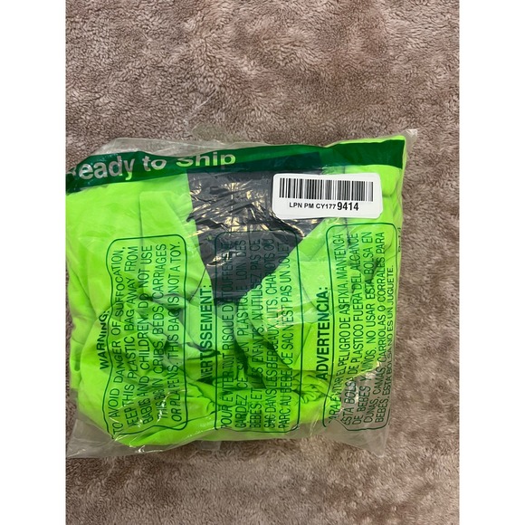 $250 NORMA KAMALI Diana Draped Neon Green Halter Dress XL/42 NWT - Picture 11 of 11